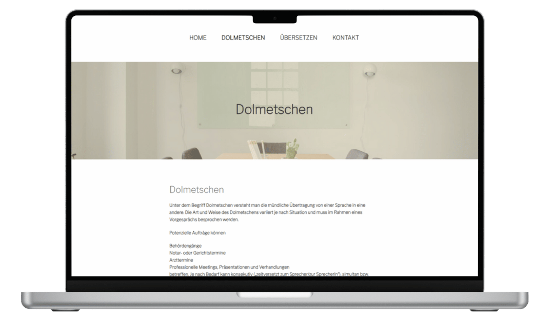 website erstellen lassen für dolmetscher mit hy seo